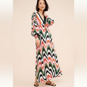 FARM Rio Wave Gradient Maxi Dress